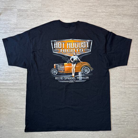 Hot August Nights Participant Shirt 2017 NEW XXL Hot Rod Car Show Reno Sparks - Picture 1 of 7
